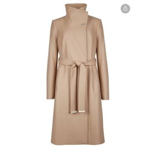 Ted baker midi camel coat US8